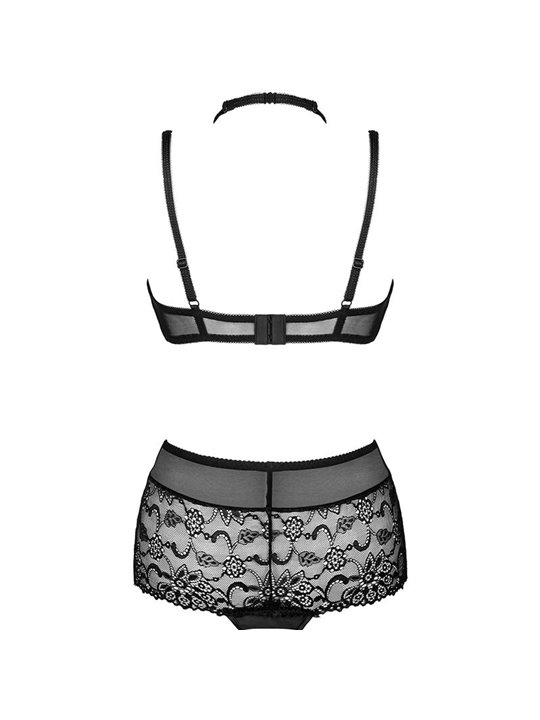 Livco Corsetti Fashion - Linera for The Senses Collection Bra + Panty Black L/XL