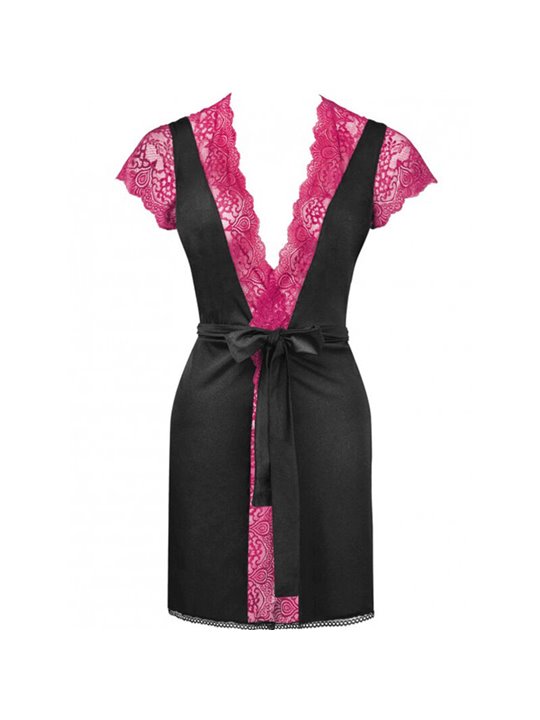 Livco Corsetti Fashion - Kumiko LC 90428 Dressing Gown + Panty Black S/M