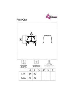 Livco Corsetti Fashion - Finicia LC 90725 Garter Belt Black L/XL