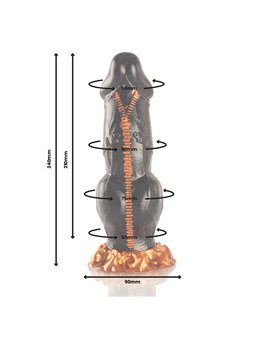 Epic Deimos - Dildo in Silicone Ispirato alla Mitologia Greca - 24 CM