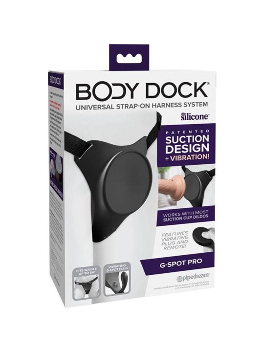 Pipedream - Imbracatura Strap On con Plug Vibrante Body Dock G-Spot Pro Harness