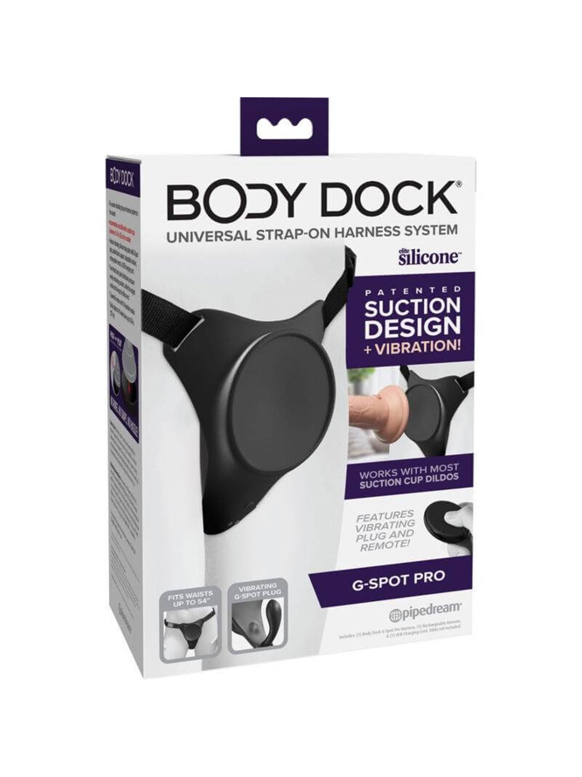 Pipedream - Imbracatura Strap On con Plug Vibrante Body Dock G-Spot Pro Harness