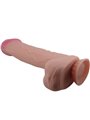 Pretty Love - Pene Realistico con Testicoli e Ventosa - 26 Cm Marrone