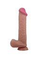 Pretty Love - Pene Realistico con Testicoli e Ventosa - 26 Cm Marrone