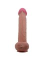 PRETTY LOVE - SLIDING SKIN SERIES REALISTIC DILDO WITH SLIDING SKIN SUCTION CUP BROWN 26 CM