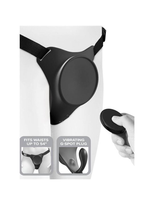 Pipedream - Imbracatura Strap On con Plug Vibrante Body Dock G-Spot Pro Harness