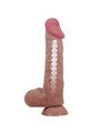 PRETTY LOVE - SLIDING SKIN SERIES REALISTIC DILDO WITH SLIDING SKIN SUCTION CUP BROWN 24 CM