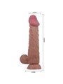 Pretty Love - Pene Realistico con Testicoli e Ventosa - 24 Cm Marrone
