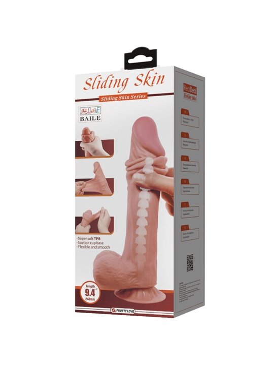 Pretty Love - Pene Realistico con Testicoli e Ventosa - 24 Cm Marrone