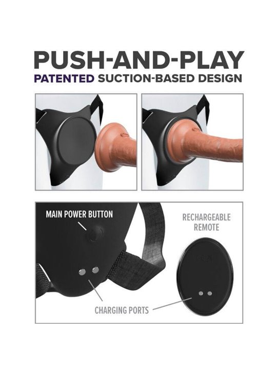 Pipedream - Imbracatura Strap On con Plug Vibrante Body Dock G-Spot Pro Harness