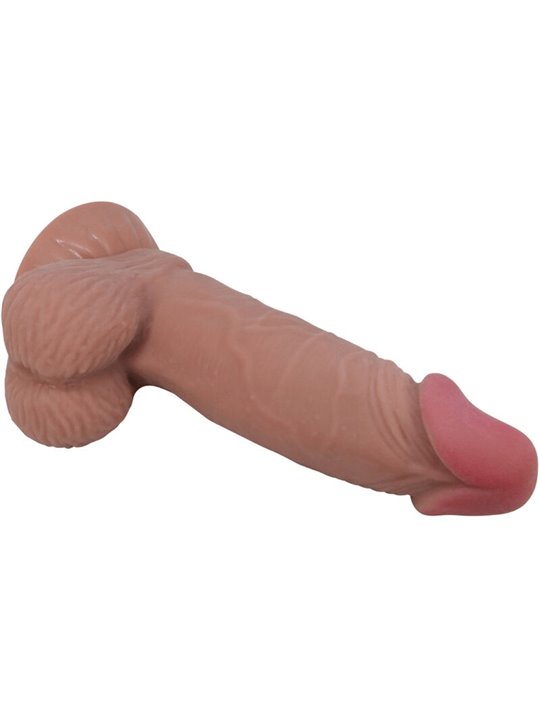 PRETTY LOVE - SLIDING SKIN SERIES REALISTIC DILDO WITH SLIDING BROWN SKIN SUCTION CUP 19.4 CM