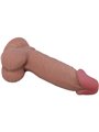PRETTY LOVE - SLIDING SKIN SERIES REALISTIC DILDO WITH SLIDING BROWN SKIN SUCTION CUP 19.4 CM