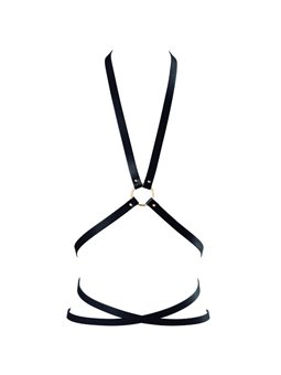 Bijoux Indiscrets Maze - Imbracatura Pettorina in Pelle Vegana - Nero