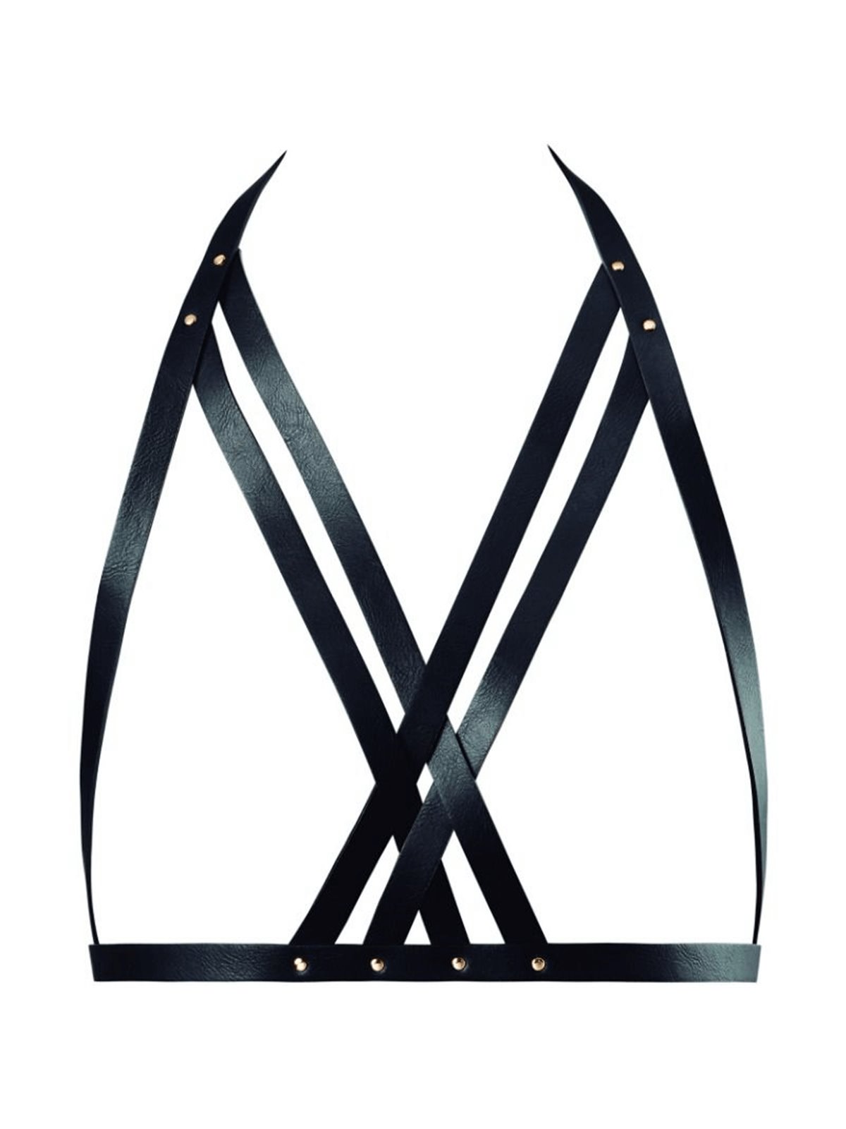BIJOUX INDISCRETS MAZE - HALTER BRA HARNESS BLACK