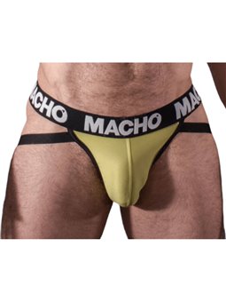 Macho MX25A - Slip Uomo Jockstrap con Fondo Aperto - Taglia XL Giallo