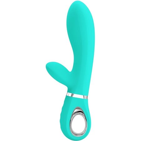 Pretty Love Thomas - Vibratore Rabbit in Silicone con 7 Funzioni - Verde