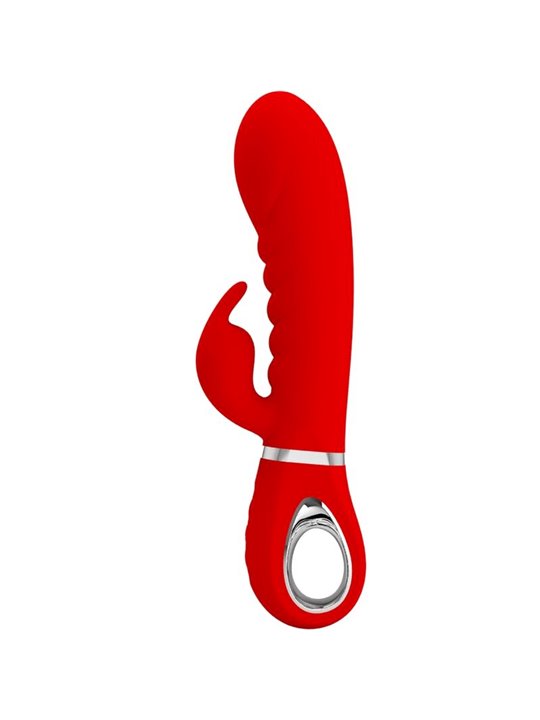 Pretty Love Prescott - Vibratore Rabbit in Silicone con 7 Funzioni - Rosso