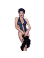 Chilirose CR 4479 - Body Sensuale in Pizzo con Cavallo Aperto - S/M Blu