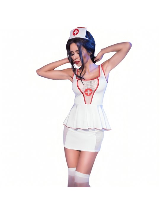 CHILIROSE - CR 4160 COSTUME NURSE TOP & SKIRT S/M