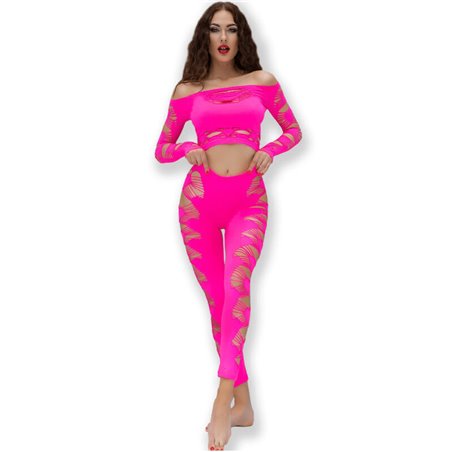 CHILIROSE - CR 4632 TOP & PANT FUCHSIA S/L