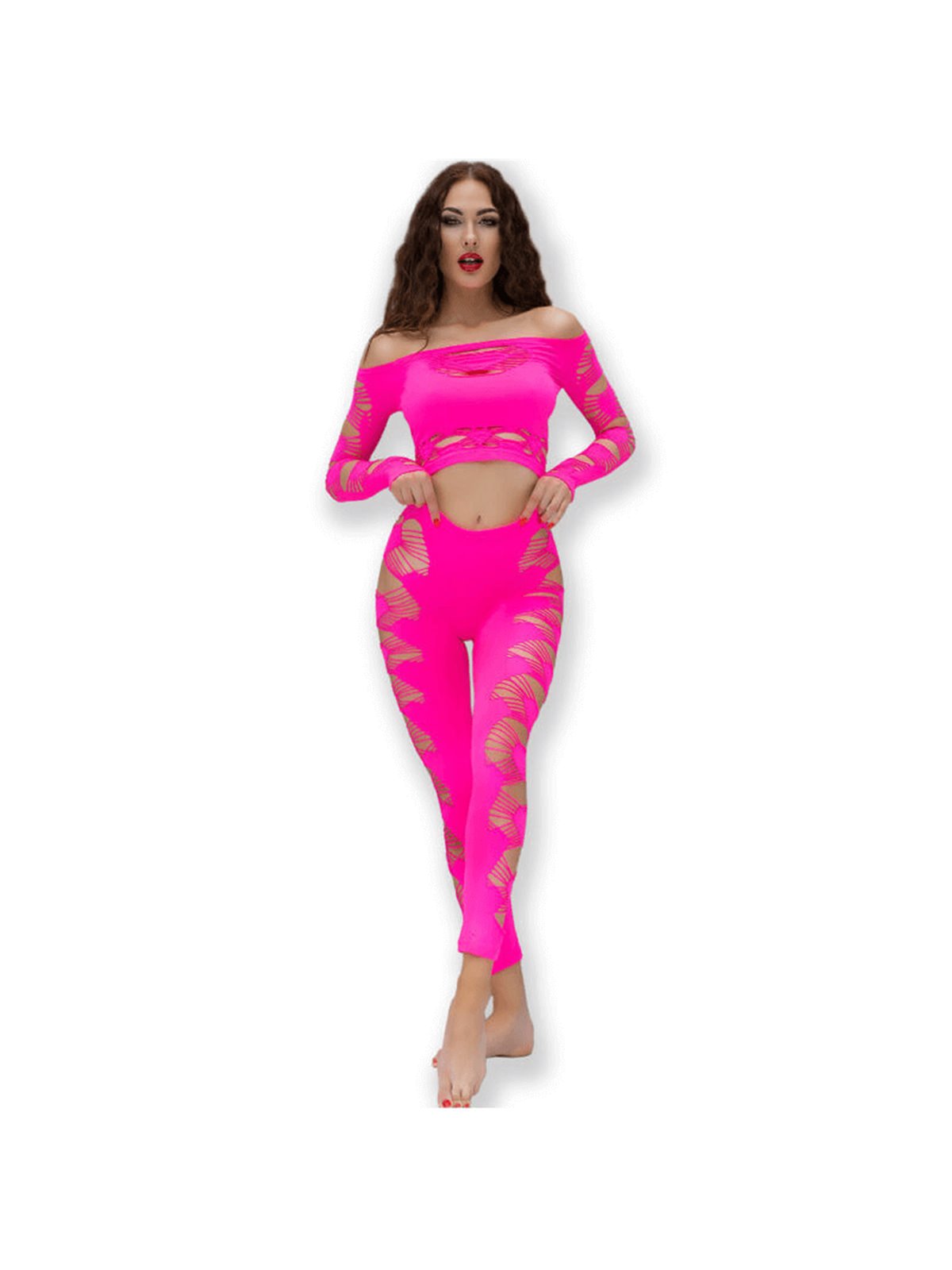 CHILIROSE - CR 4632 TOP & PANT FUCHSIA S/L