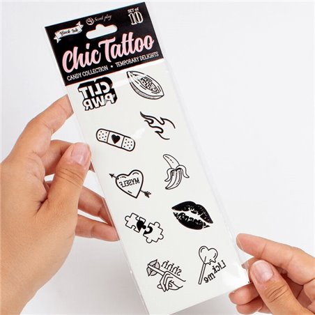 Secret Play Candy - Set di 10 Tatuaggi Temporanei