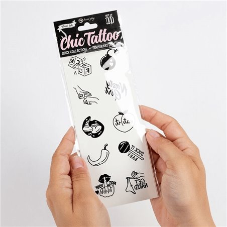 Secret Play Spicy - Set di 10 Tatuaggi Temporanei