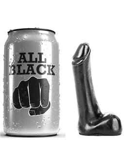 All Black - Pene Realistico con Testicoli e Ventosa 9 CM
