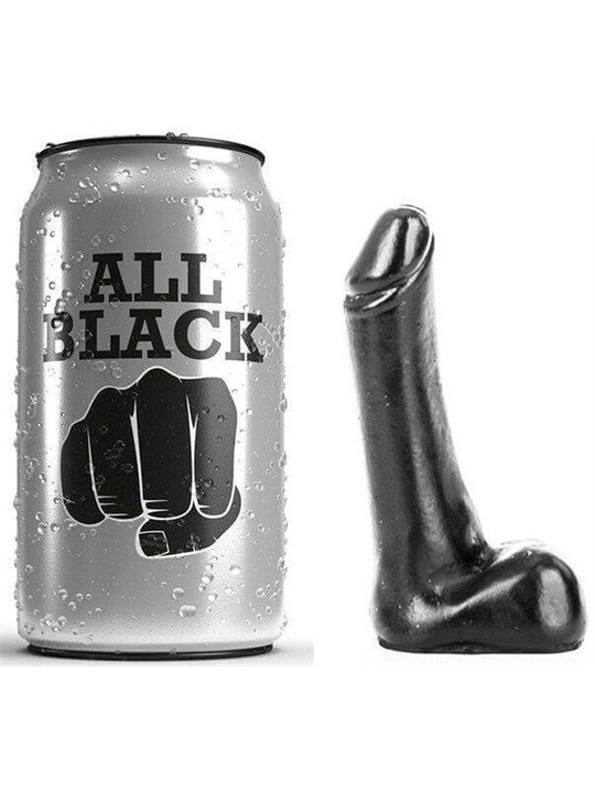 All Black - Pene Realistico con Testicoli e Ventosa 9 CM
