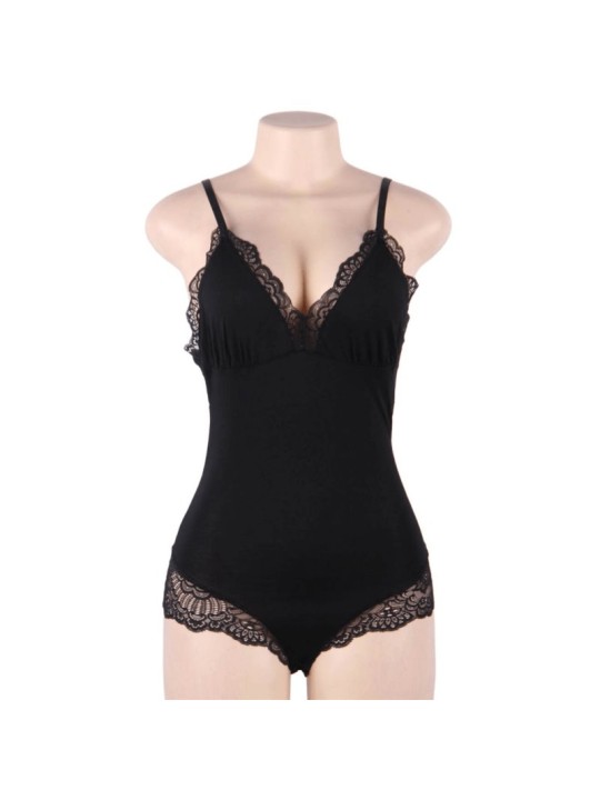 Subblime - Body con Dettagli in Pizzo Floreale Nero S/M