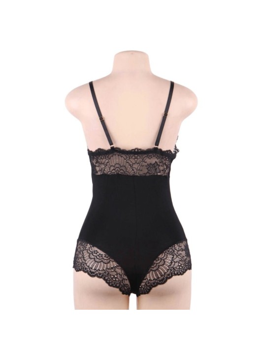 Subblime - Black Floral Lace Detail Teddy S/M