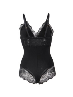 Subblime - Body con Dettagli in Pizzo Floreale Nero S/M