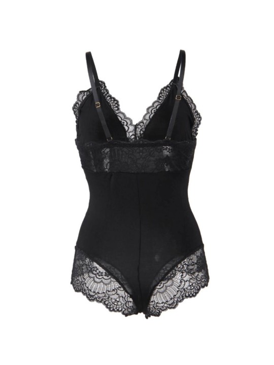 Subblime - Body con Dettagli in Pizzo Floreale Nero S/M