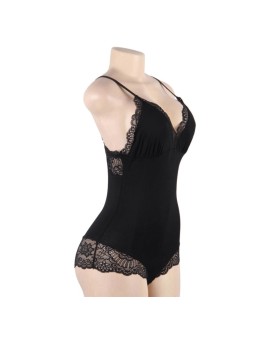 Subblime - Body con Dettagli in Pizzo Floreale Nero L/XL