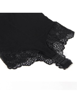 Subblime - Body con Dettagli in Pizzo Floreale Nero L/XL