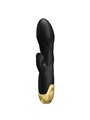 Pretty Love Royal Pleasure - Vibratore Rabbit Nero Placcato in Oro Succhia Clitoride
