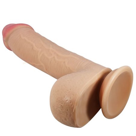 Pretty Love Sliding Skin - Dildo Realistico con Ventosa e Testicoli 23,4 Cm Beige
