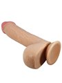 Pretty Love - Sliding Skin Series Realistic Dildo With Sliding Skin Suction Cup Flesh 23.4 Cm