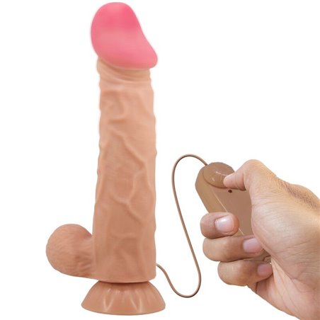 Pretty Love - Sliding Skin Series Realistic Dildo With Sliding Skin Suction Cup Flesh 24 Cm