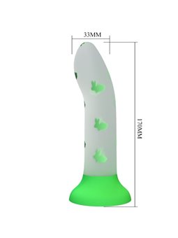 Pretty Love - Dildo Magico Nightfall in Silicone Verde Fluorescente 17 Cm
