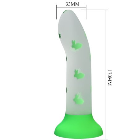Pretty Love - Dildo Magico Nightfall in Silicone Verde Fluorescente 17 Cm