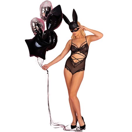 Livco Corsetti Kylssiam LC 90613 - Body in Tulle e Pizzo S/M Nero