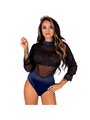 Livco Corsetti Drimina LC 90690 - Body in Tulle e Pizzo L/XL Blu Navy