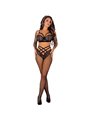 Livco Corsetti Faxandra LC 90742 - Collant a Rete con Cintura in Pizzo L/XL Nero