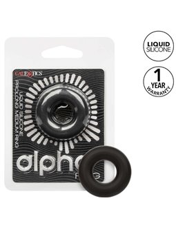  Calexotics Alpha Prolong Medium Ring - Anello Fallico in Silicone Nero