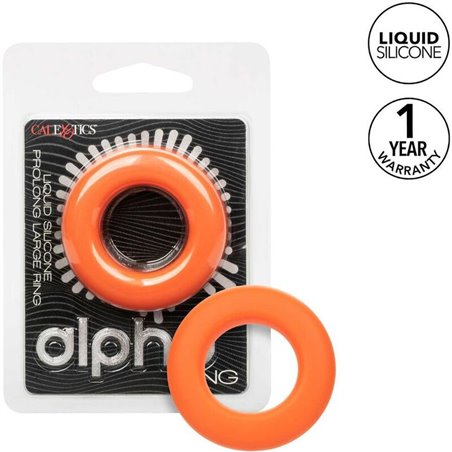  Calexotics Alpha Prolong Large Ring - Anello Fallico in Silicone Arancione