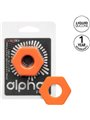  Calexotics Alpha Prolong Sexagon Ring - Anello Fallico in Silicone Arancione