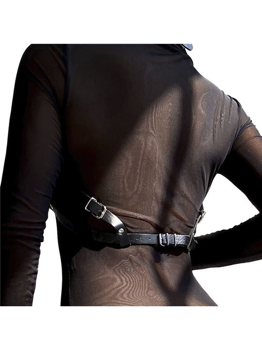 Subblime - Leather Chest Harness Black One Size