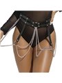 Subblime - Leather Ring Chainbelt Black One Size