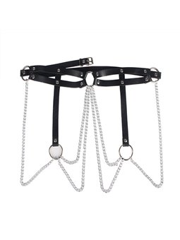 Subblime - Leather Ring Chainbelt Black One Size